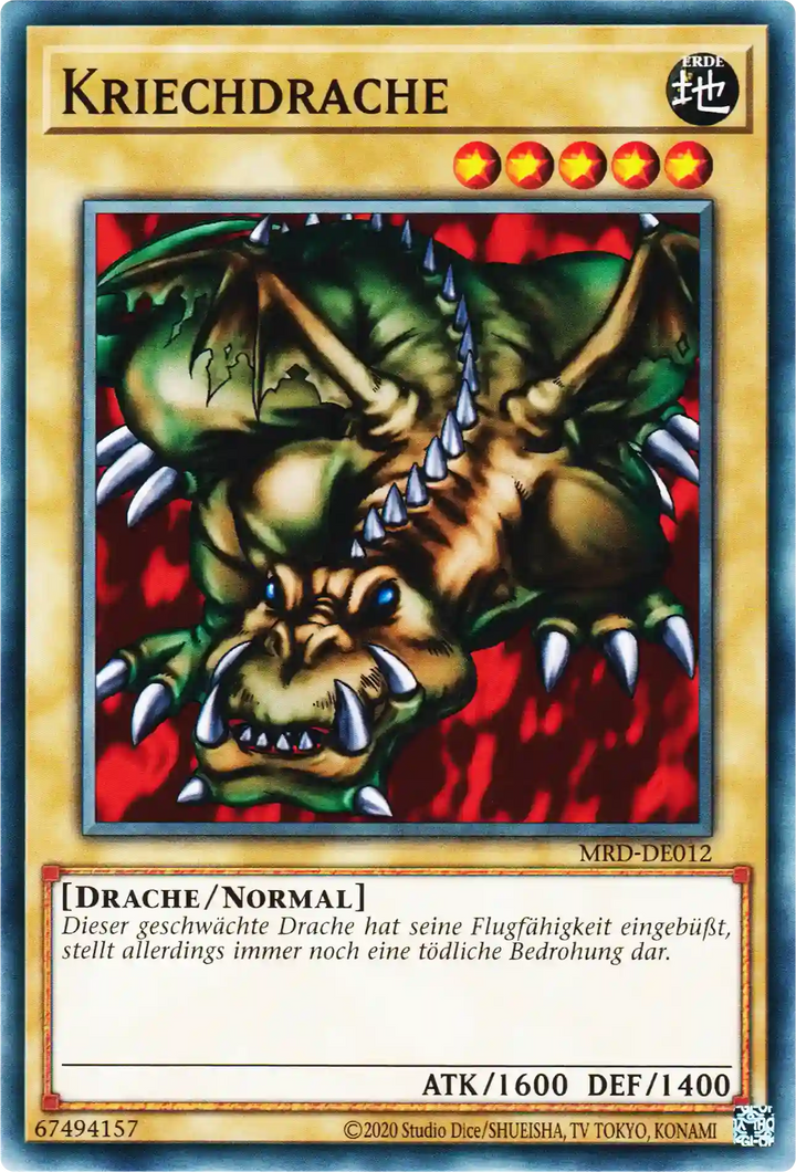 Kriechdrache Yu-Gi-Oh! Karte MRD-DE012 Common