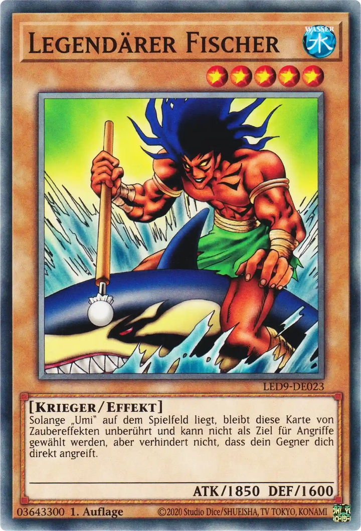 Legendärer Fischer Yu-Gi-Oh! Karte LED9-DE023 Common