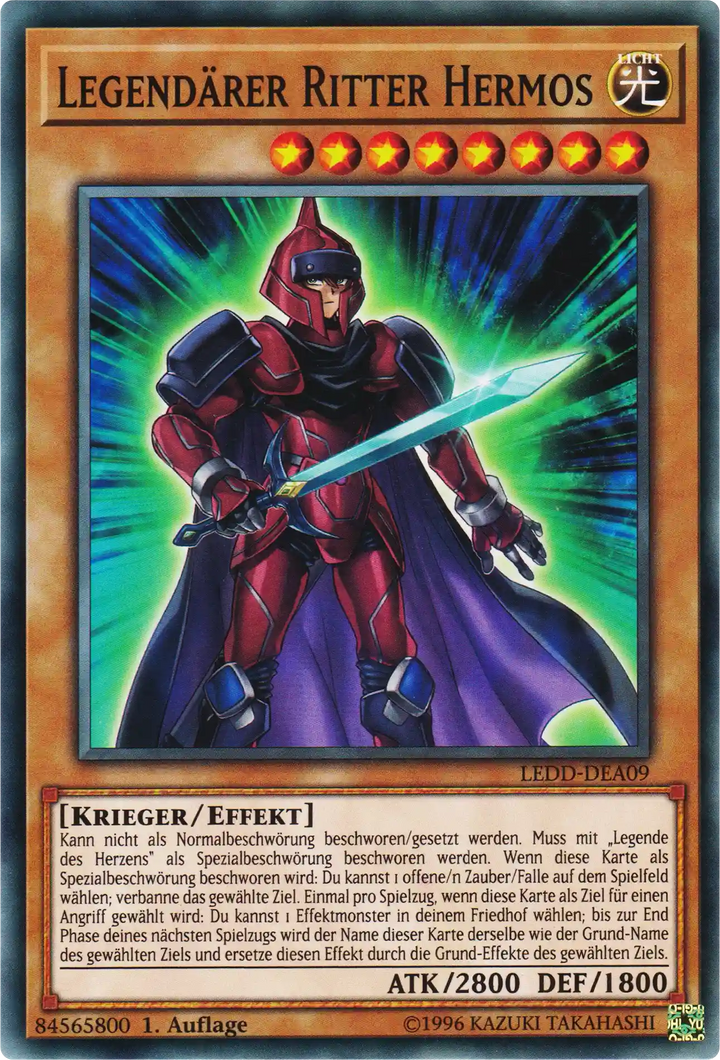 Legendärer Ritter Hermos Yu-Gi-Oh! Karte LEDD-DEA09 Common