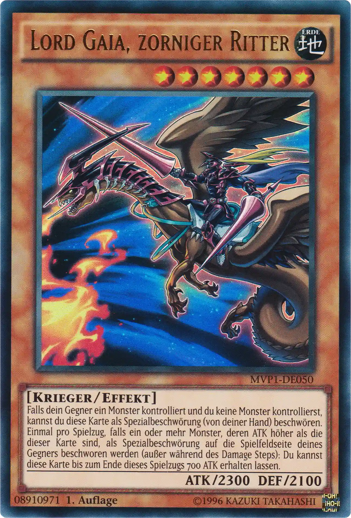 Lord Gaia, zorniger Ritter Yu-Gi-Oh! Karte MVP1-DE050 Ultra Rare