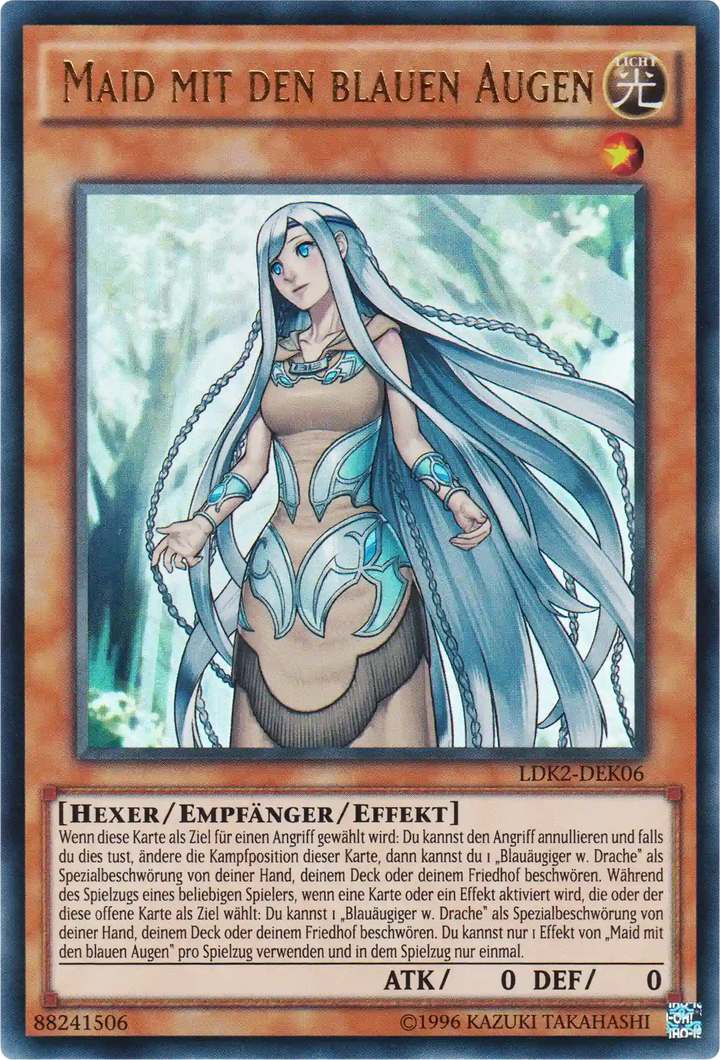 Maid mit den blauen Augen Yu-Gi-Oh! Karte LDK2-DEK06 Ultra Rare