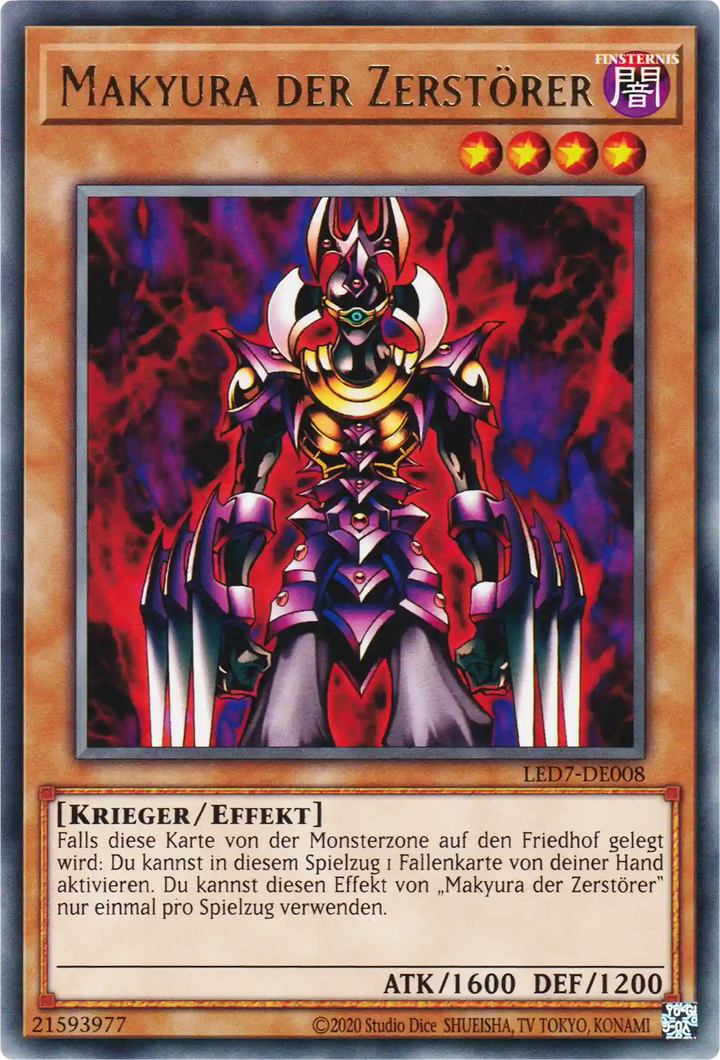 Makyura der Zerstörer Yu-Gi-Oh! Karte LED7-DE008 Rare