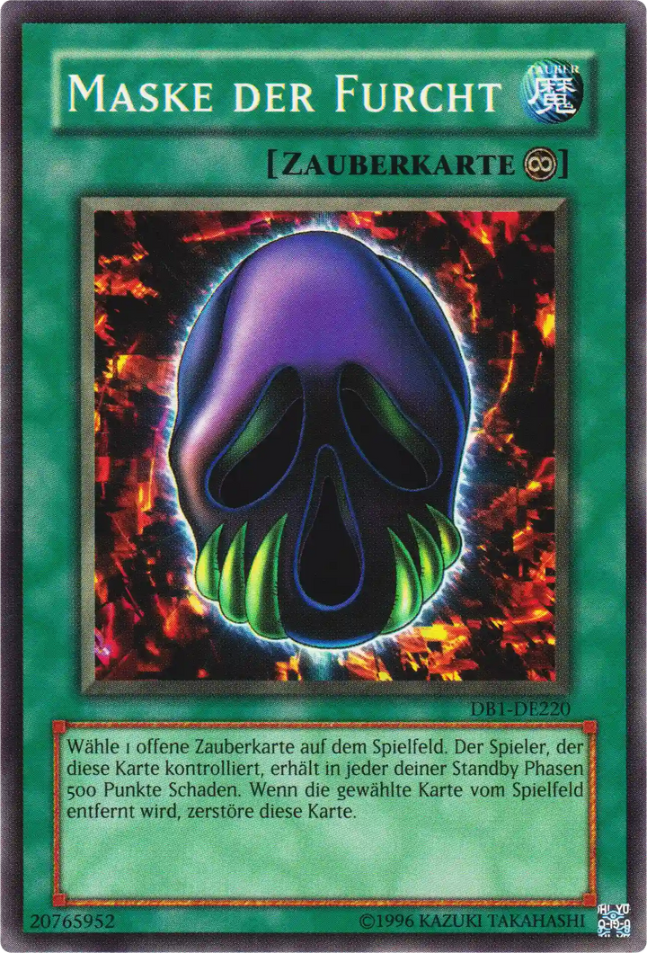Maske der Furcht Yu-Gi-Oh! Karte DB1-DE220 Common