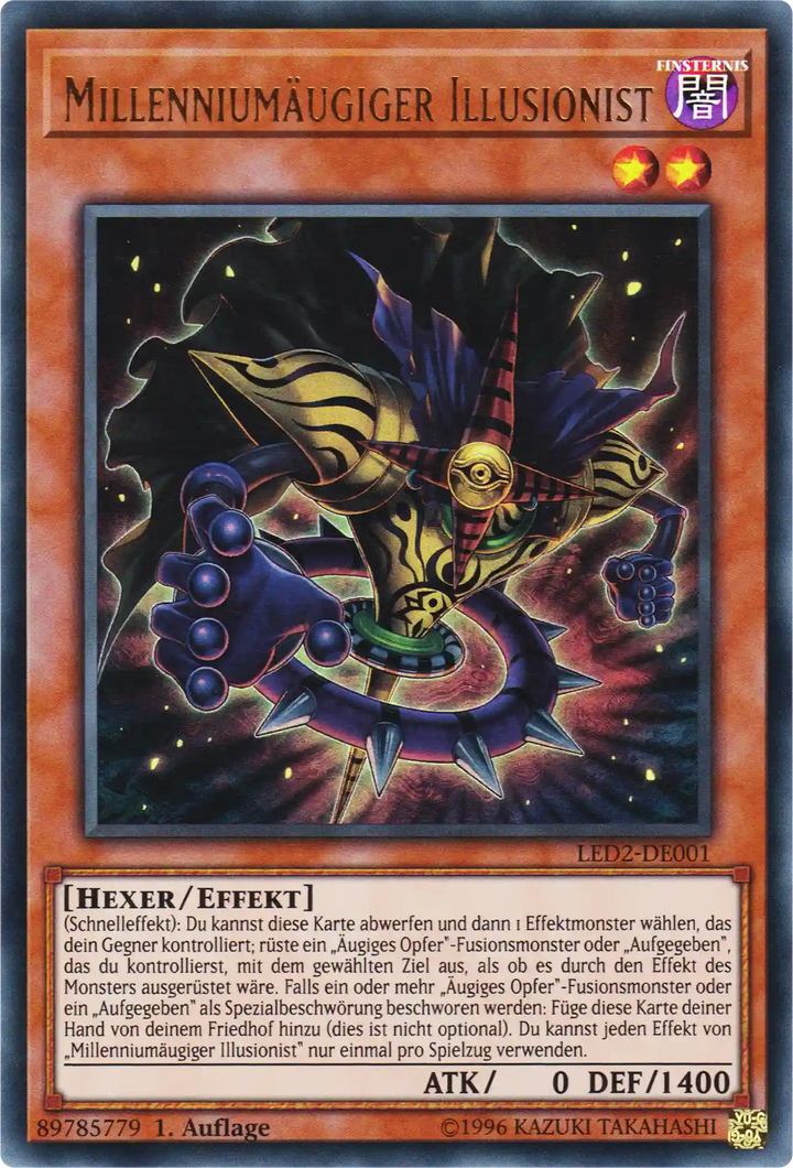 Millenniumäugiger Illusionist Yu-Gi-Oh! Karte LED2-DE001 Ultra Rare