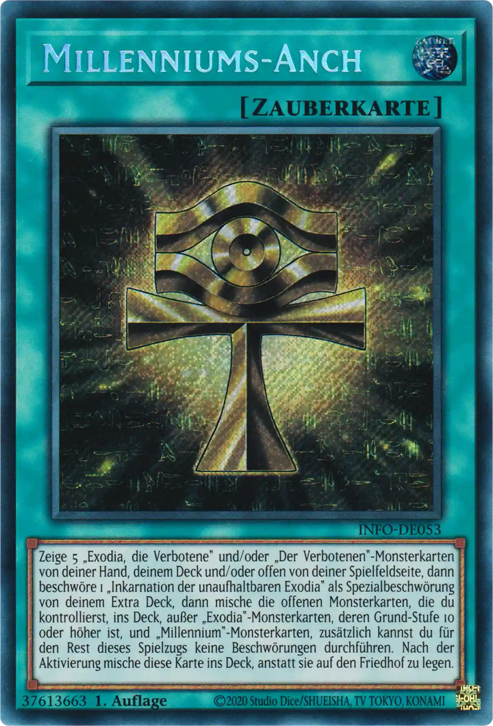 Millenniums-Anch Yu-Gi-Oh! Karte INFO-DE053 Secret Rare