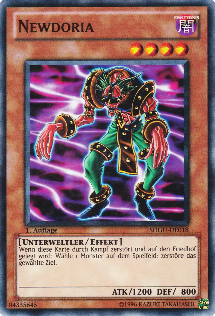 Newdoria Yu-Gi-Oh! Karte SDGU-DE018 Common