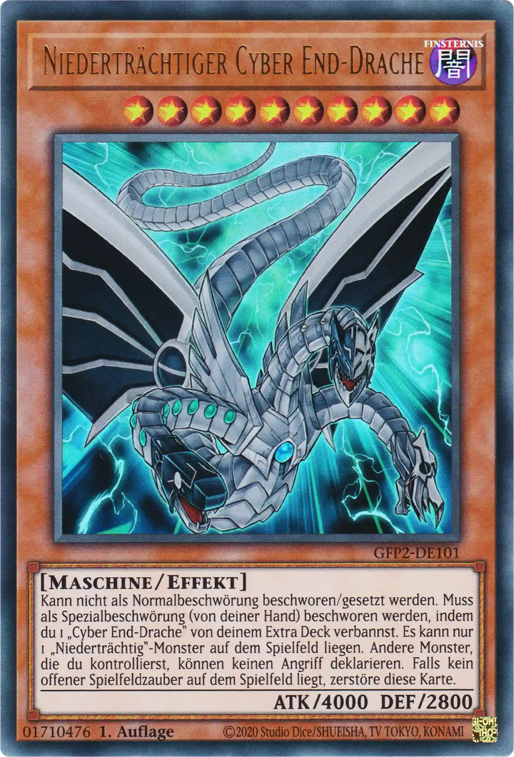 Niederträchtiger Cyber End-Drache Yu-Gi-Oh! Karte GFP2-DE101 Ultra Rare