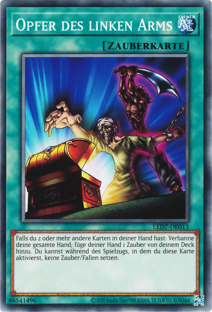 Opfer des linken Arms Yu-Gi-Oh! Karte LED7-DE013 Common