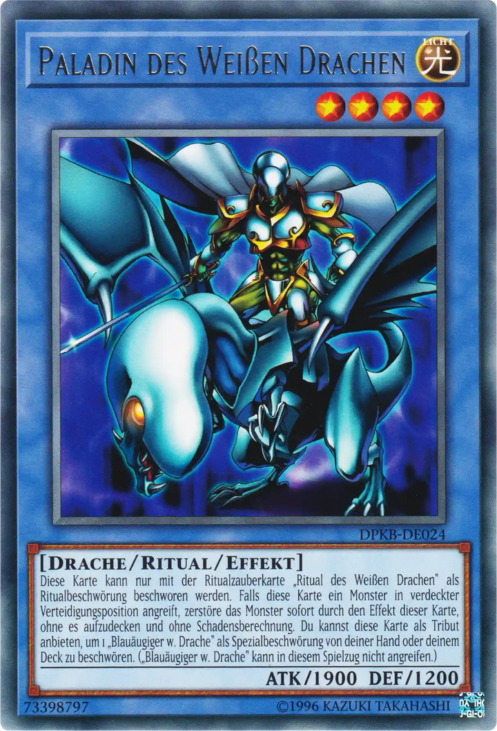 Paladin des Weißen Drachen Yu-Gi-Oh! Karte DPKB-DE024 Rare