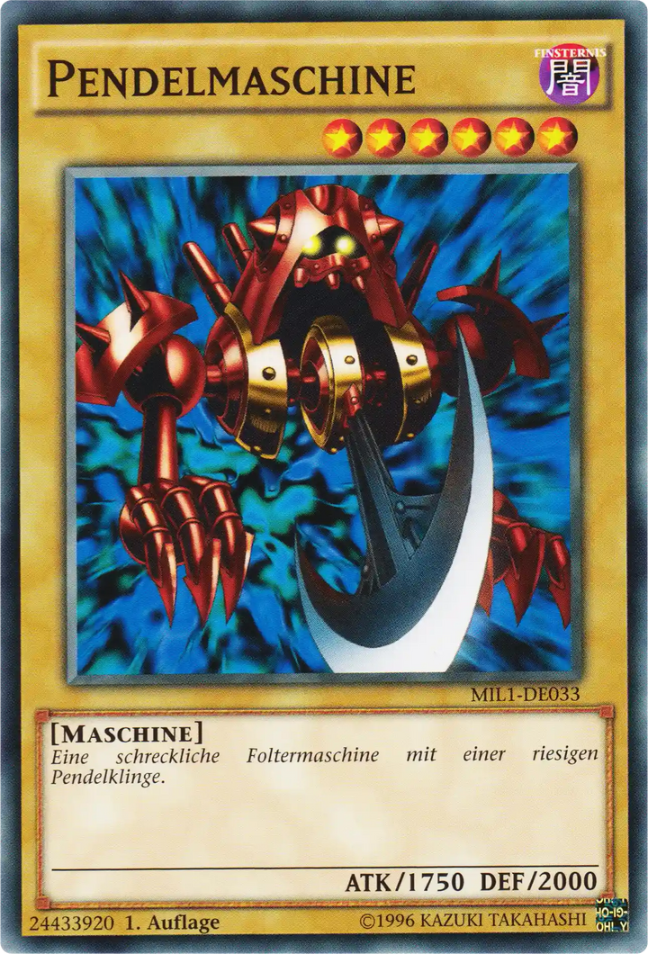 Pendelmaschine Yu-Gi-Oh! Karte MIL1-DE033 Common