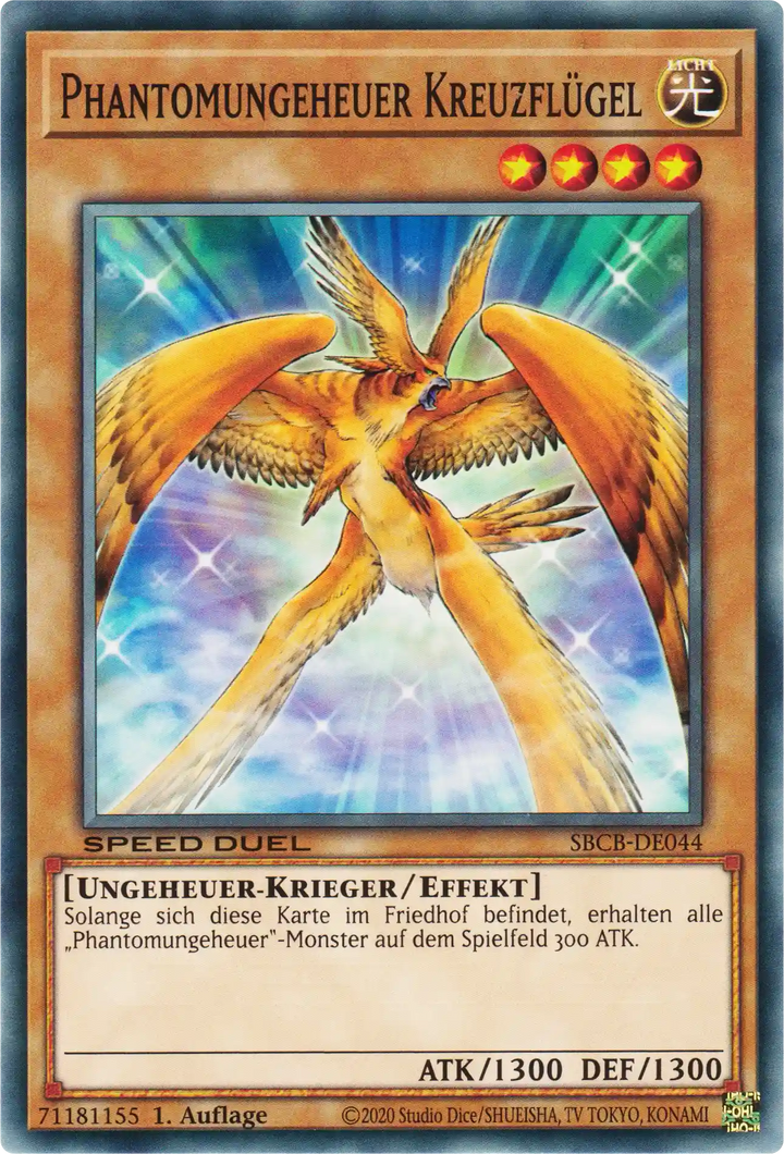 Phantomungeheuer Kreuzflügel Yu-Gi-Oh! Karte SBCB-DE044 Common