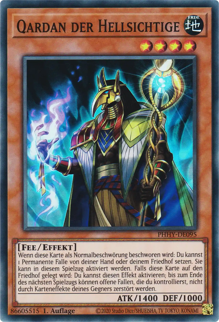 Qardan der Hellsichtige Yu-Gi-Oh! Karte PHHY-DE095 Super Rare