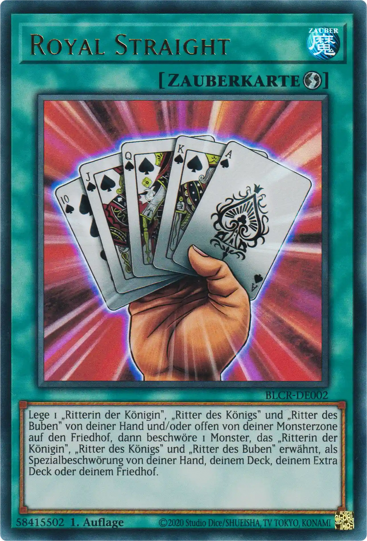 Royal Straight Yu-Gi-Oh! Karte BLCR-DE002 Ultra Rare