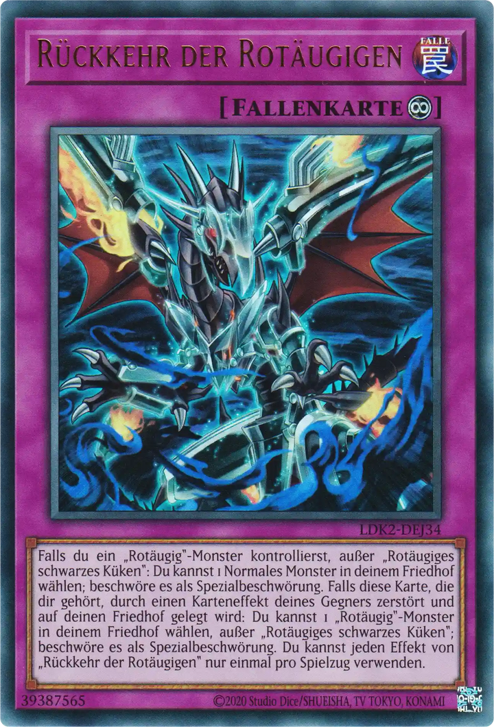 Rückkehr der Rotäugigen Yu-Gi-Oh! Karte LDK2-DEJ34 Ultra Rare