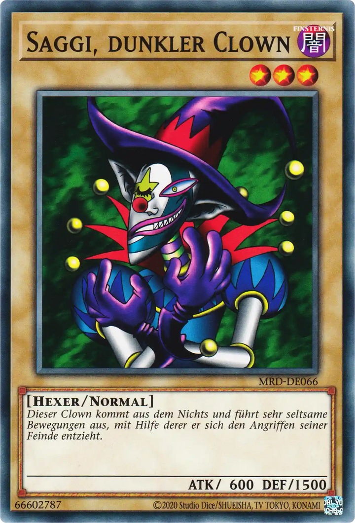 Saggi, dunkler Clown Yu-Gi-Oh! Karte MRD-DE066 Common