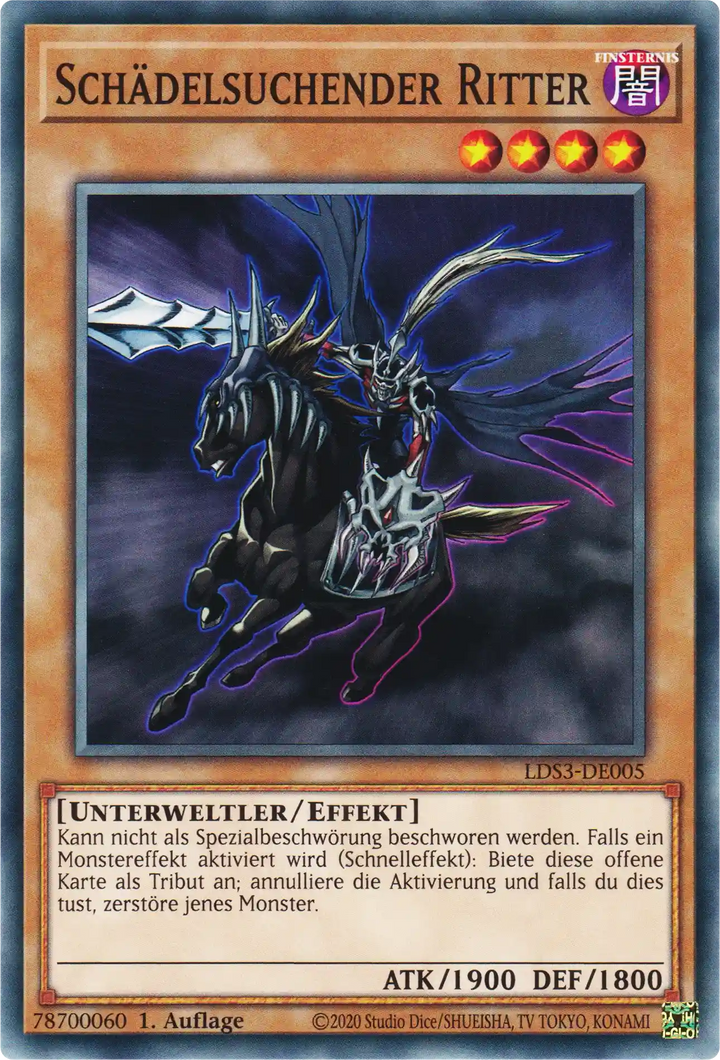 Schädelsuchender Ritter Yu-Gi-Oh! Karte LDS3-DE005 Common