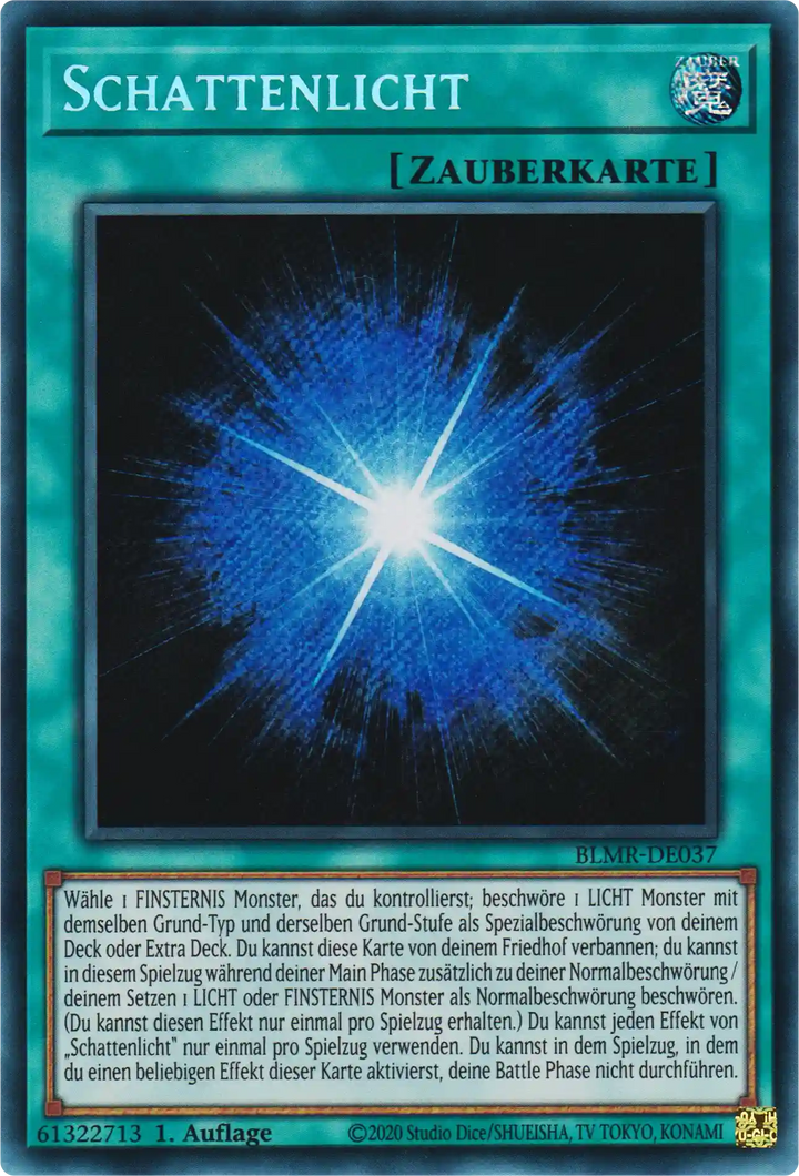 Schattenlicht Yu-Gi-Oh! Karte BLMR-DE037 Secret Rare