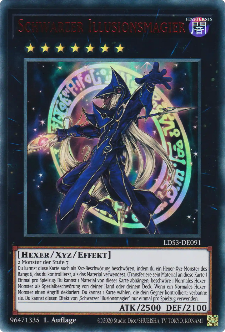 Schwarzer Illusionsmagier Yu-Gi-Oh! Karte LDS3-DE091 Red Ultra Rare