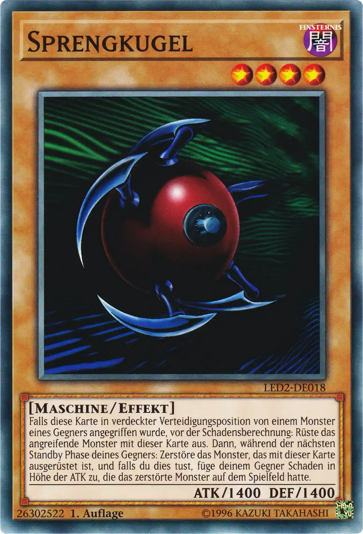 Sprengkugel Yu-Gi-Oh! Karte LED2-DE018 Common