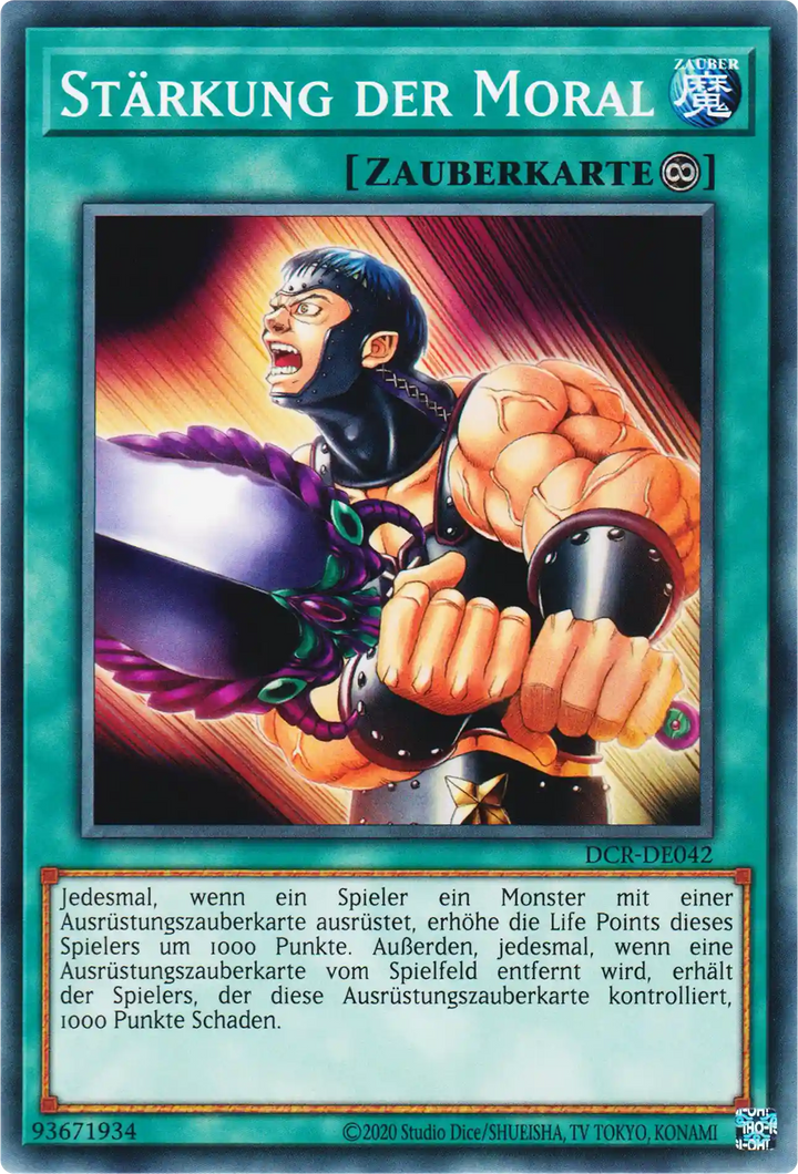 Stärkung der Moral Yu-Gi-Oh! Karte DCR-DE042 Common