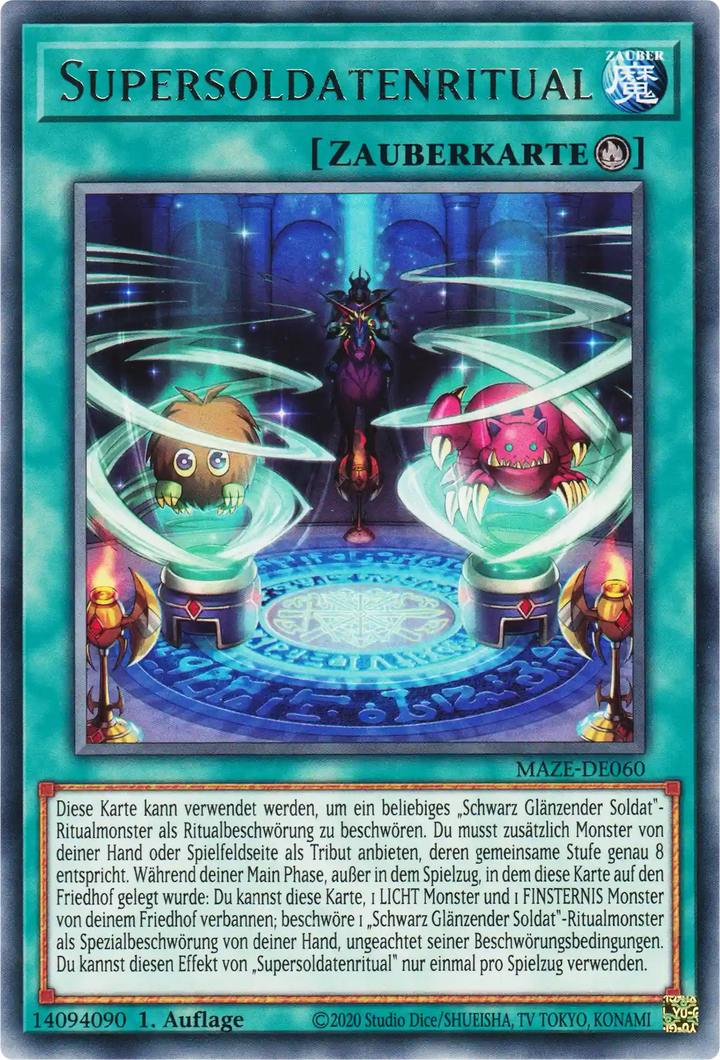 Supersoldatenritual Yu-Gi-Oh! Karte MAZE-DE060 Rare