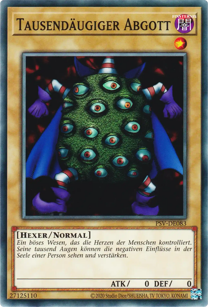 Tausendäugiger Abgott Yu-Gi-Oh! Karte PSV-DE083 Common