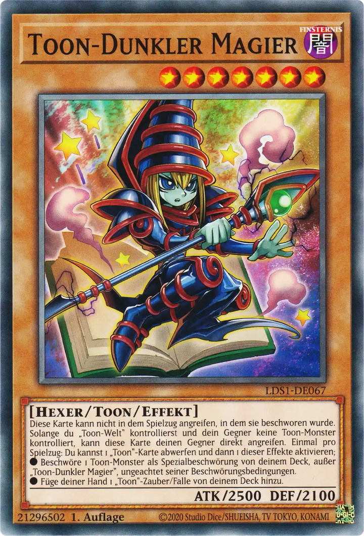 Toon-Dunkler Magier Yu-Gi-Oh! Karte LDS1-DE067 Common