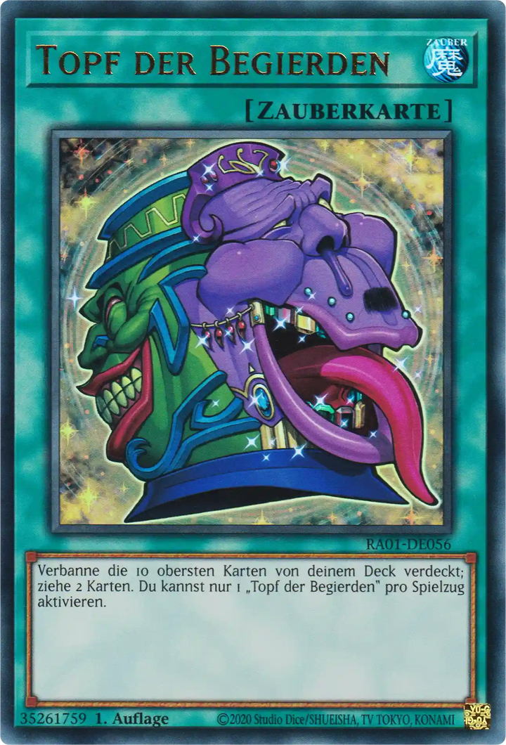 Topf der Begierden Yu-Gi-Oh! Karte RA01-DE056 Ultra Rare