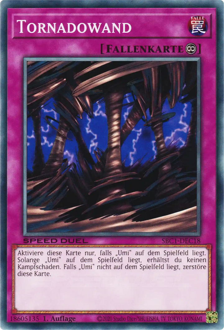 Tornadowand Yu-Gi-Oh! Karte SBC1-DEC18 Common