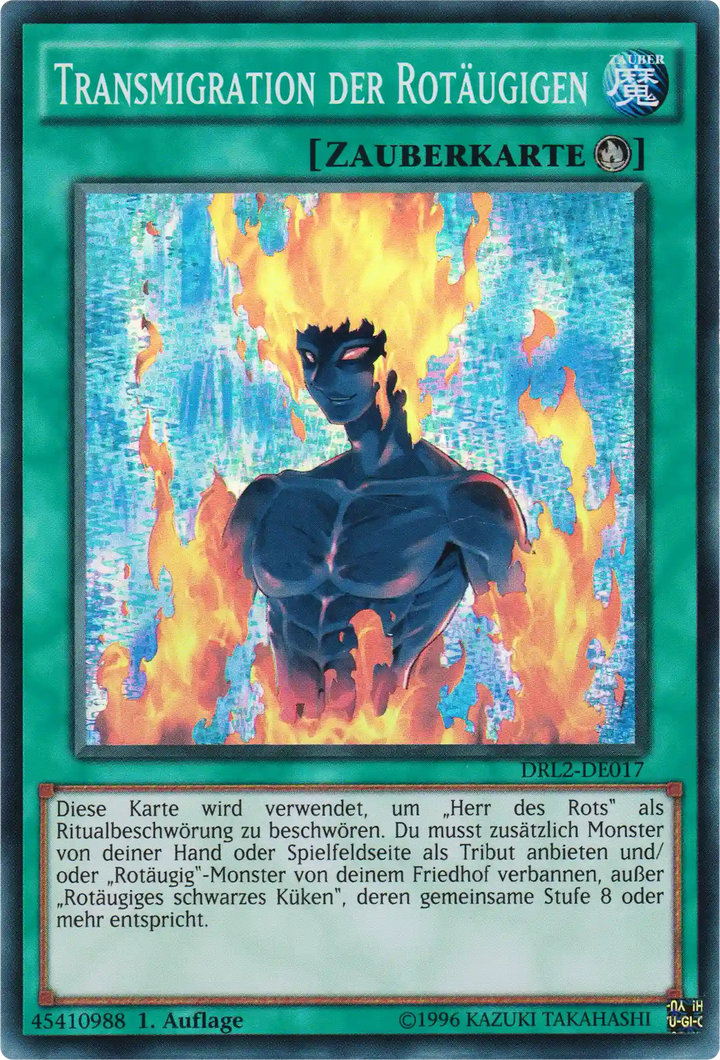 Transmigration der Rotäugigen Yu-Gi-Oh! Karte DRL2-DE017 Super Rare