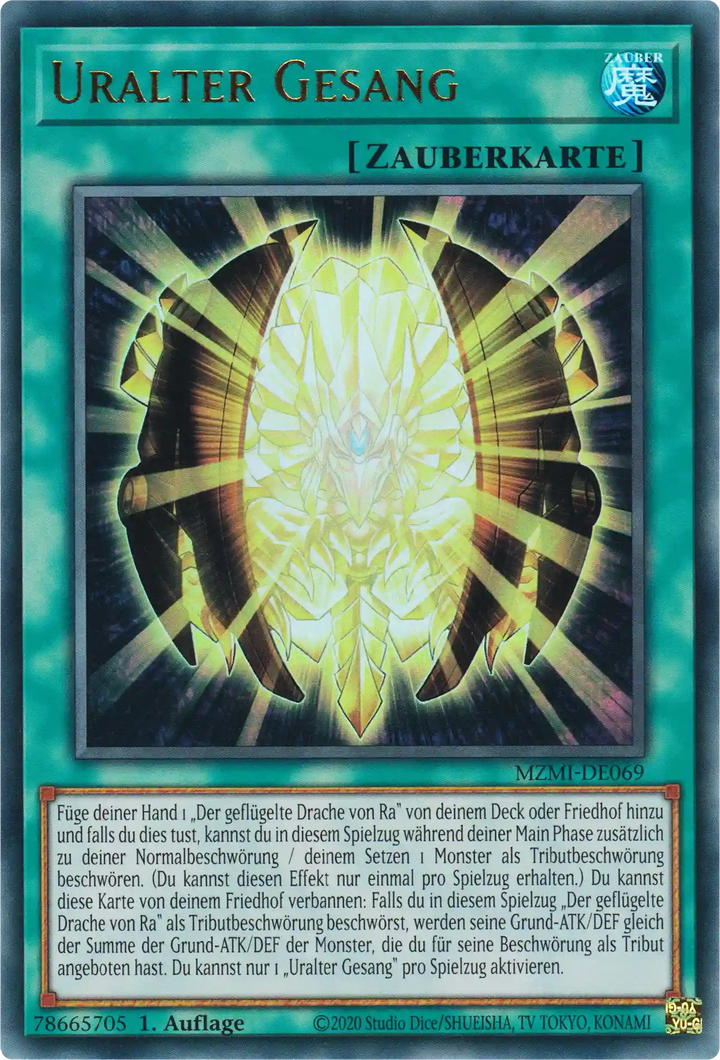 Uralter Gesang Yu-Gi-Oh! Karte MZMI-DE069 Ultra Rare