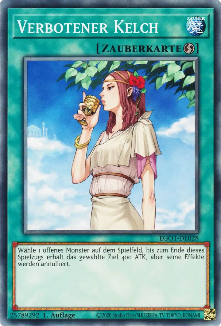 Verbotener Kelch Yu-Gi-Oh! Karte EGO1-DE028 Common