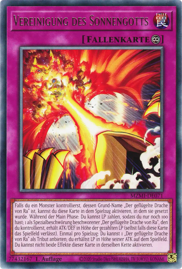 Vereinigung des Sonnengotts Yu-Gi-Oh! Karte MZMI-DE071 Rare