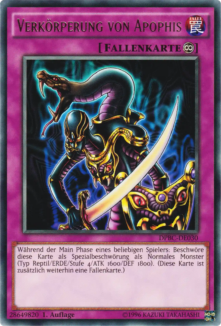 Verkörperung von Apophis Yu-Gi-Oh! Karte DPBC-DE030 Rare