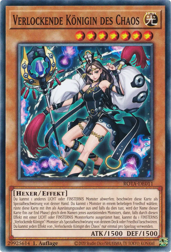 Verlockende Königin des Chaos Yu-Gi-Oh! Karte ROTA-DE011 Common