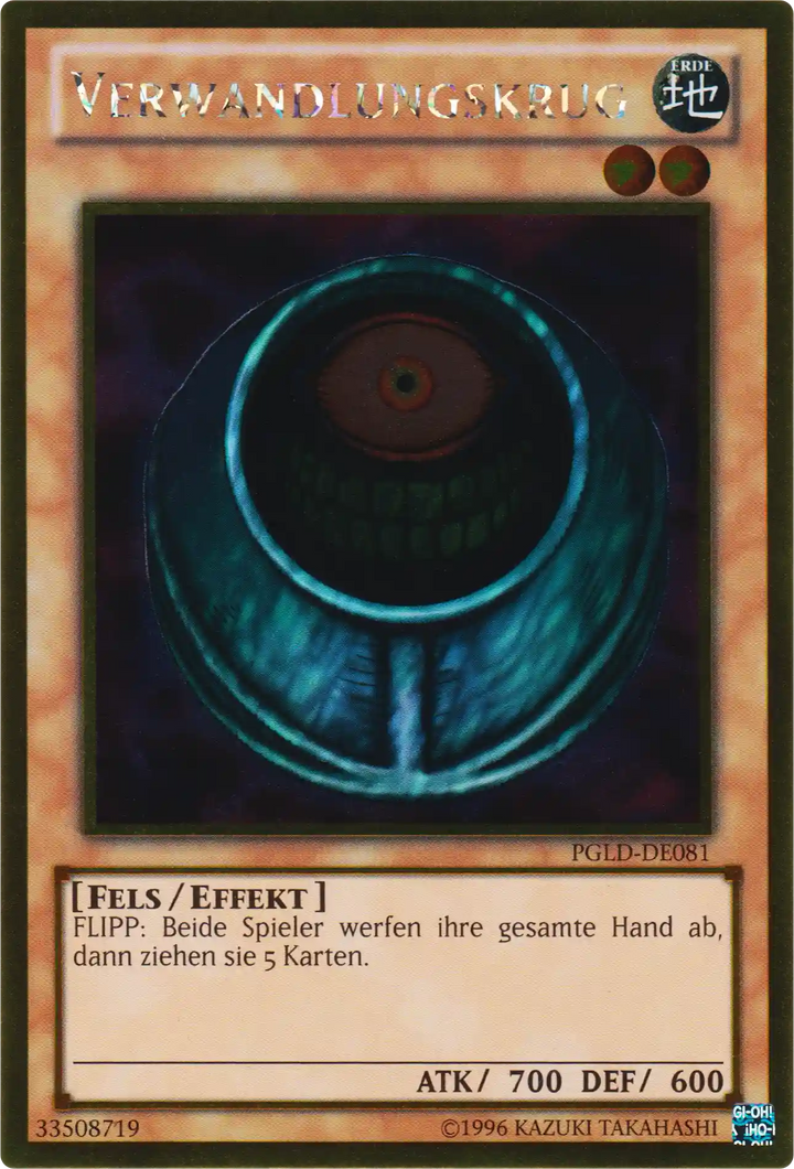 Verwandlungskrug Yu-Gi-Oh! Karte PGLD-DE081 Gold Rare