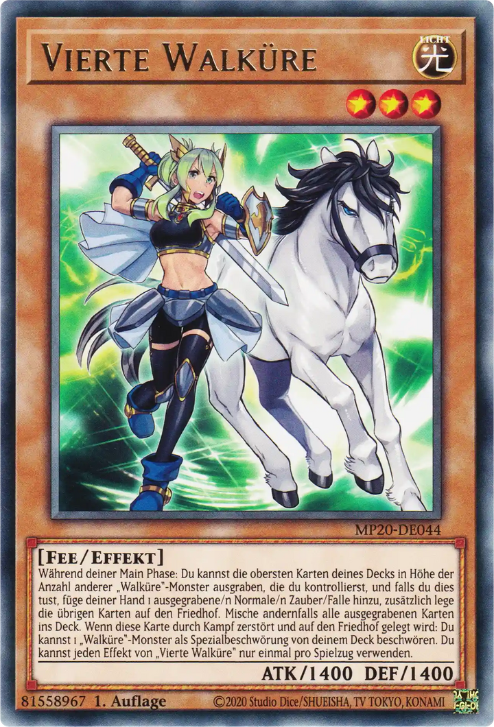 Vierte Walküre Yu-Gi-Oh! Karte MP20-DE044 Common