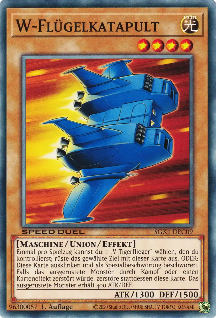 W-Flügelkatapult Yu-Gi-Oh! Karte SGX1-DEC09 Common