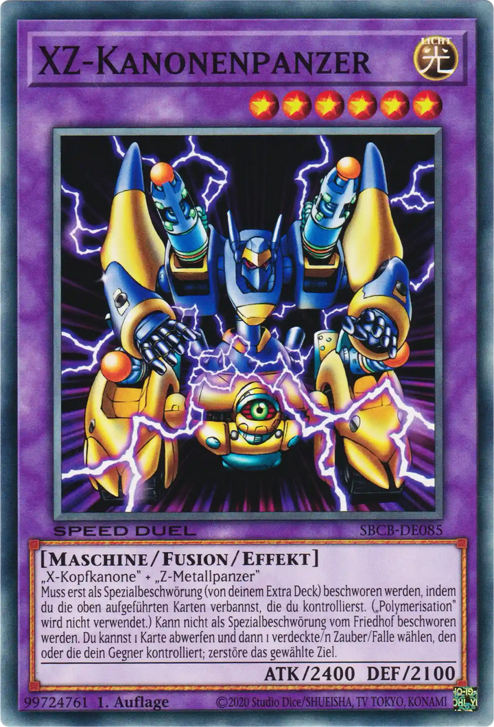 XZ-Kanonenpanzer Yu-Gi-Oh! Karte SBCB-DE085 Common