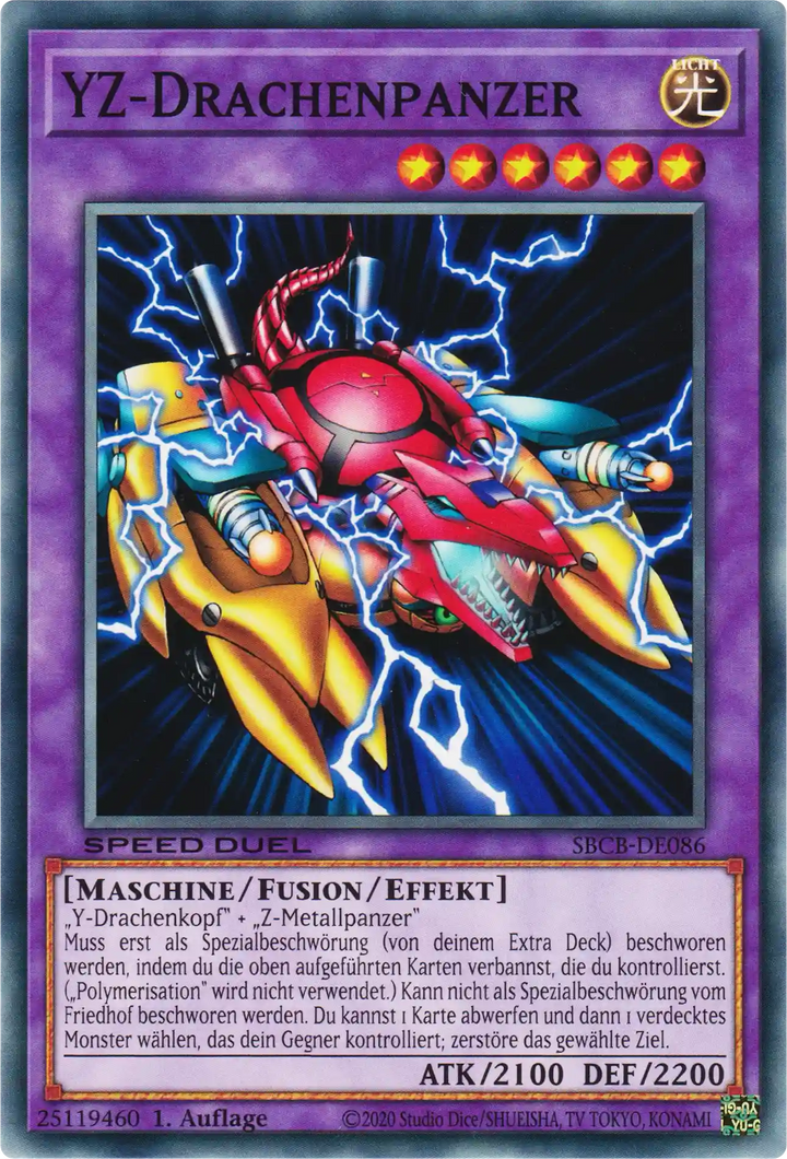 YZ-Drachenpanzer Yu-Gi-Oh! Karte SBCB-DE086 Common