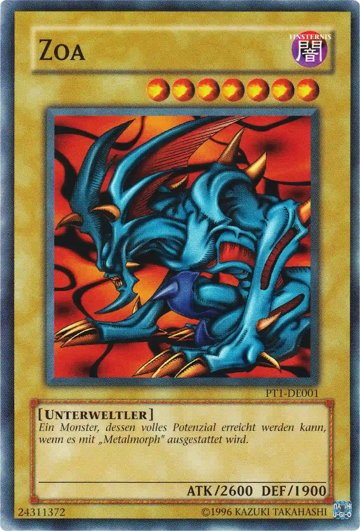 Zoa Yu-Gi-Oh! Karte PT1-DE001 Common
