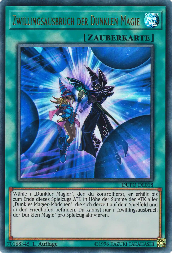 Zwillingsausbruch der Dunklen Magie Yu-Gi-Oh! Karte DUPO-DE018 Ultra Rare