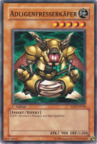 Adligenfresserkäfer Yu-Gi-Oh! Karte SOD-DE030 Common