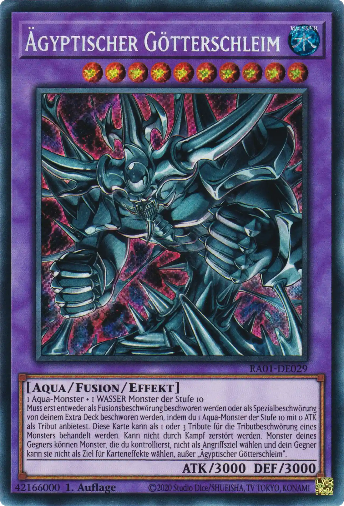 Ägyptischer Götterschleim Yu-Gi-Oh! Karte RA01-DE029 Secret Rare