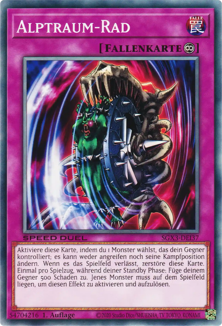 Alptraum-Rad Yu-Gi-Oh! Karte SGX3-DEI37 Common