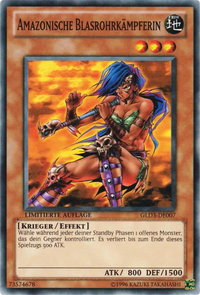 Amazonische Blasrohrkämpferin Yu-Gi-Oh! Karte GLD3-DE007 Common