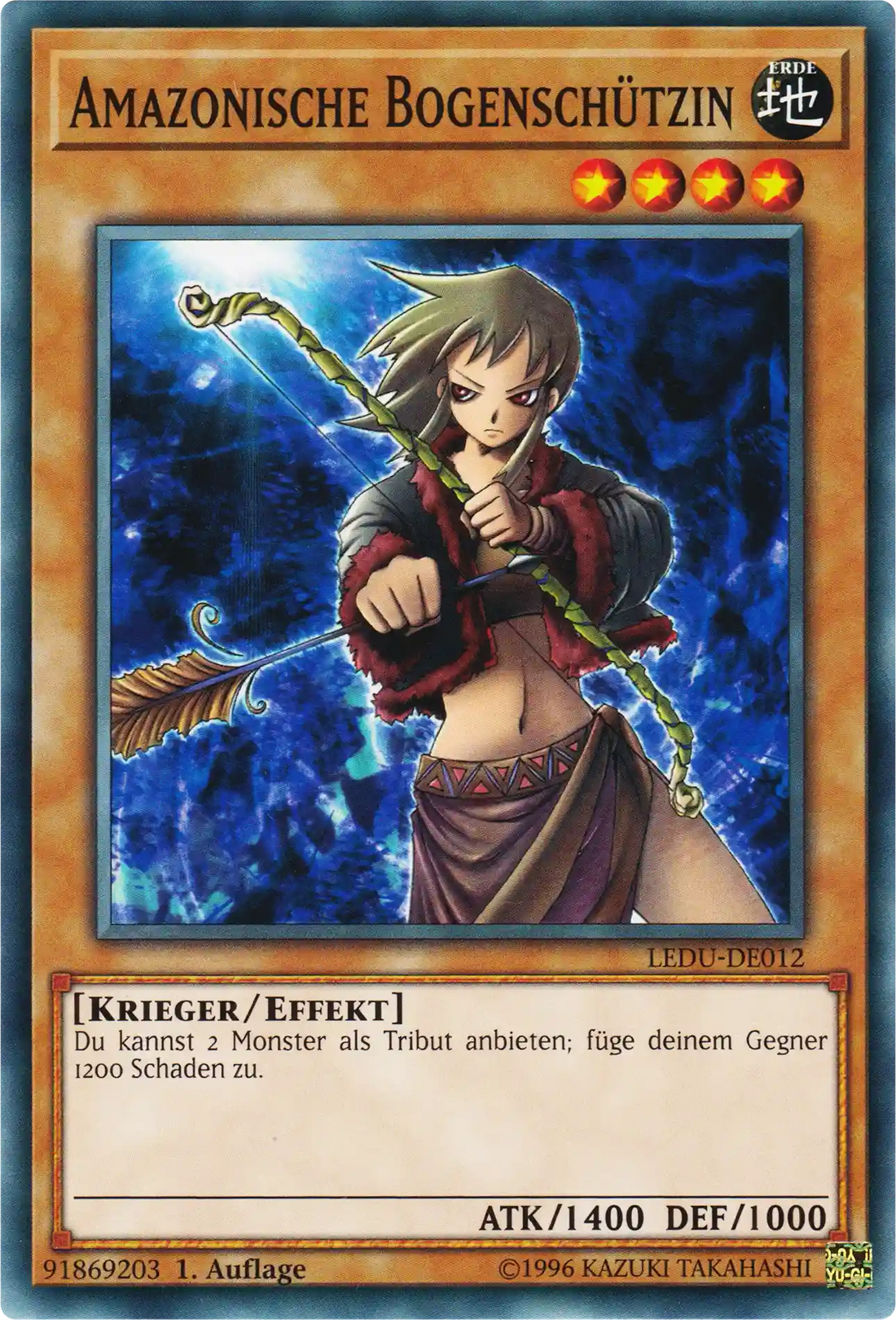 Amazonische Bogenschützin Yu-Gi-Oh! Karte LEDU-DE012 Common