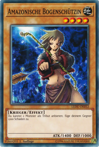 Amazonische Bogenschützin Yu-Gi-Oh! Karte LEDU-DE012 Common