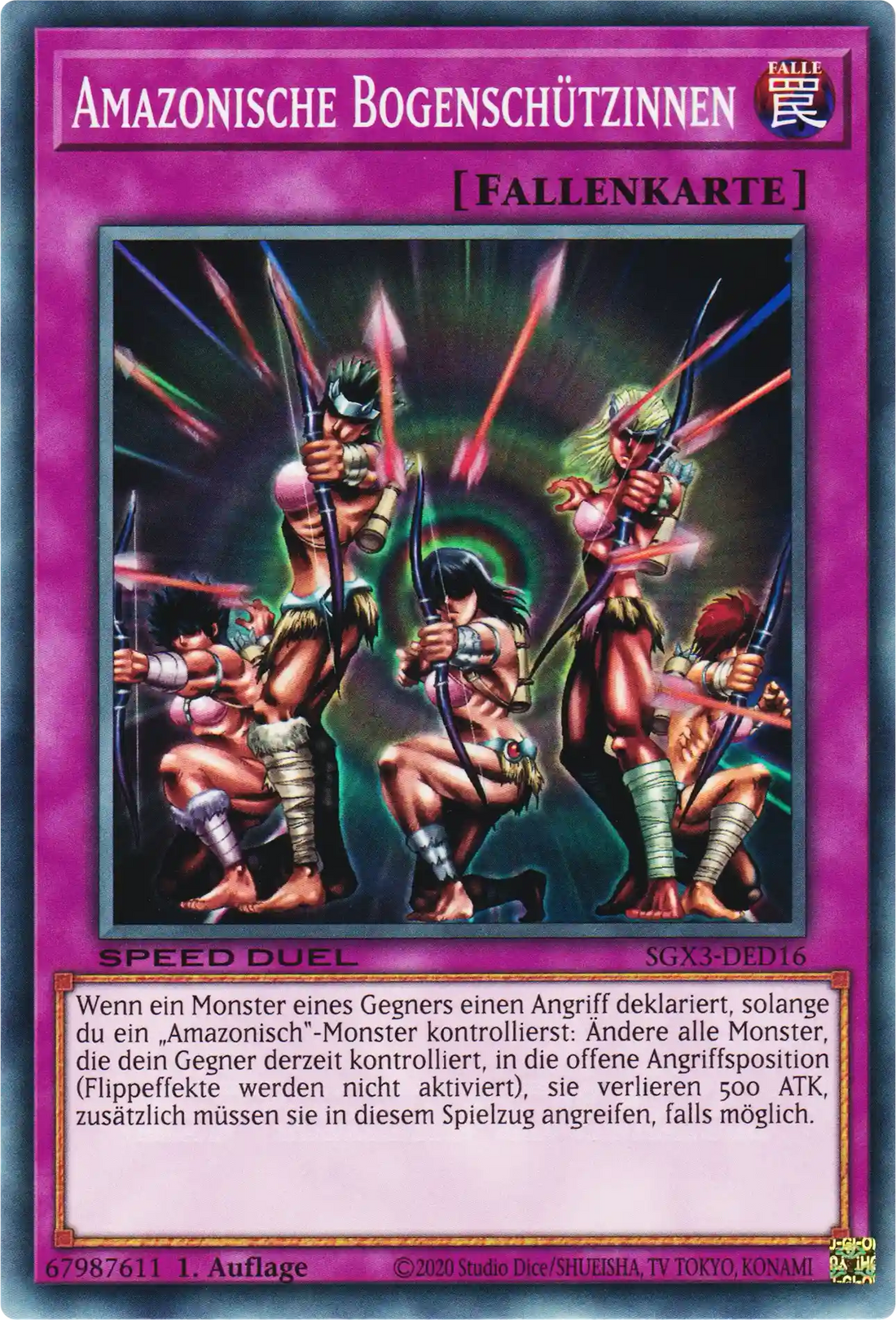 Amazonische Bogenschützinnen Yu-Gi-Oh! Karte SGX3-DED16 Common