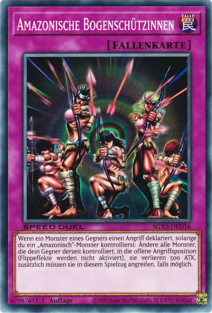 Amazonische Bogenschützinnen Yu-Gi-Oh! Karte SGX3-DED16 Common